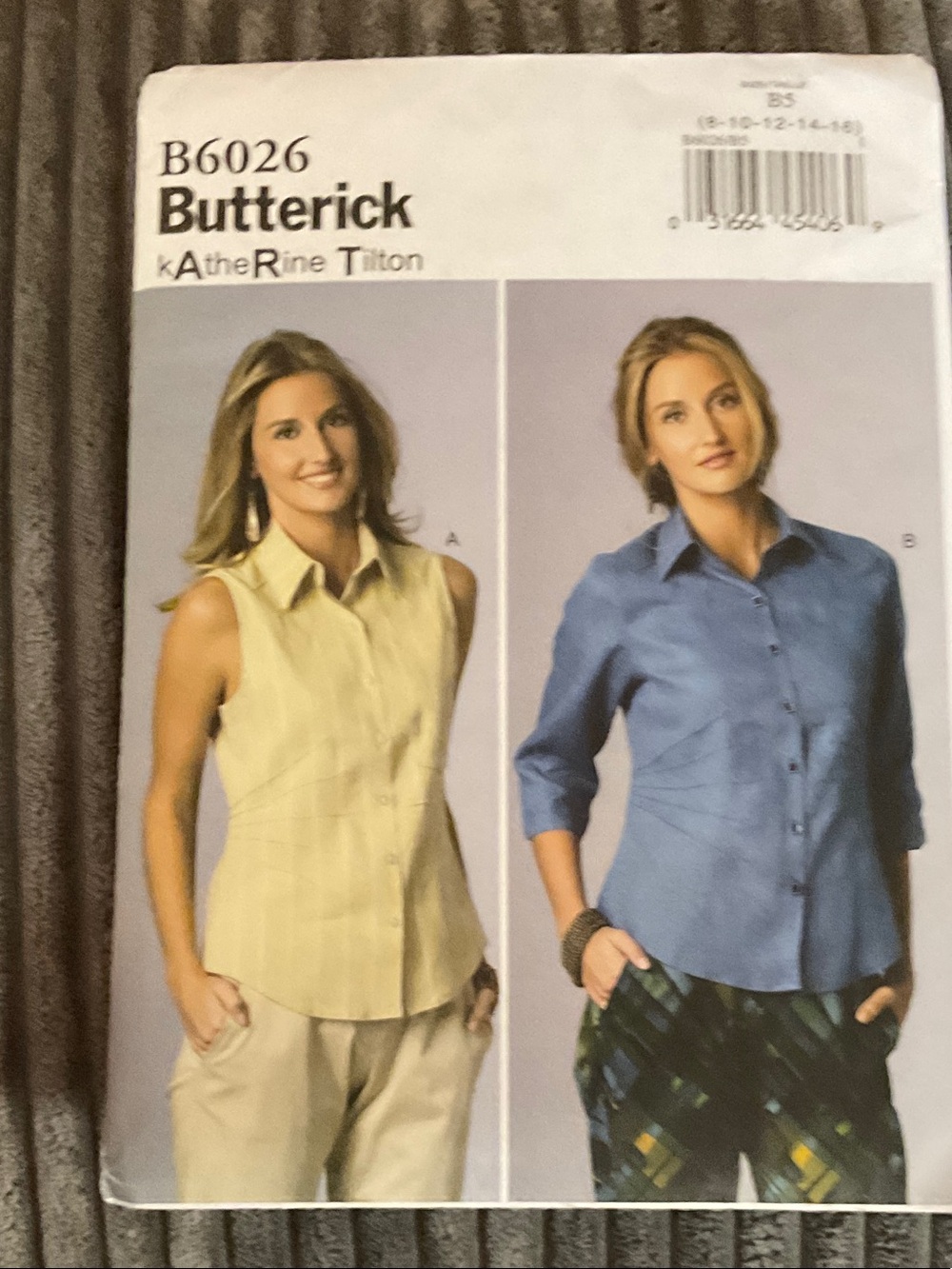 Butterick B6026 misses top sizes 8, 10, 12, 14, 16 by Katherine Tilton